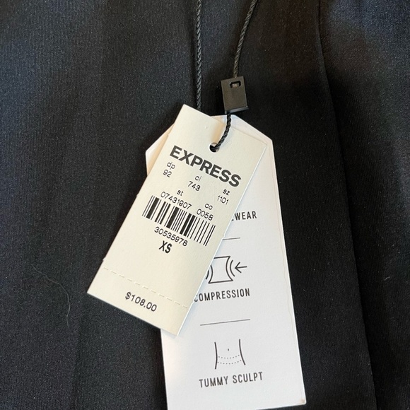 Express Black Pants with Silver Rhinestone Detail - Picture 4 of 6